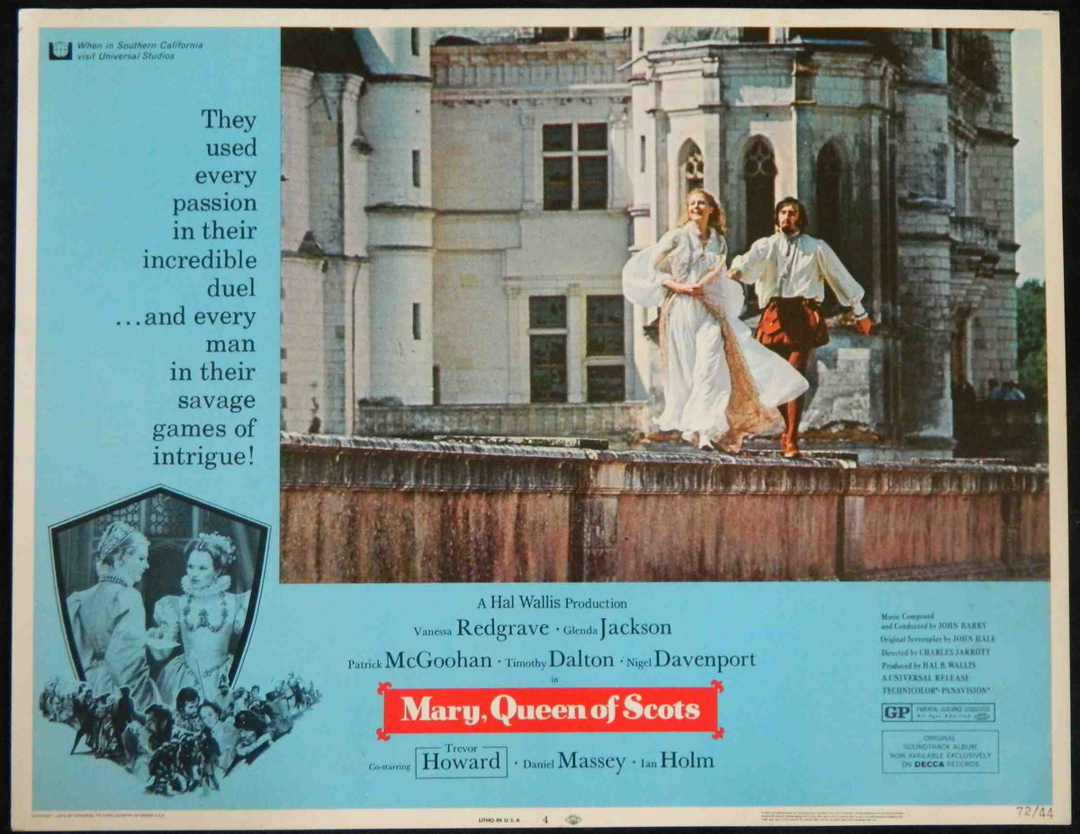 MARY QUEEN OF SCOTS (4) (1972) — Original Australian Lobby Card
