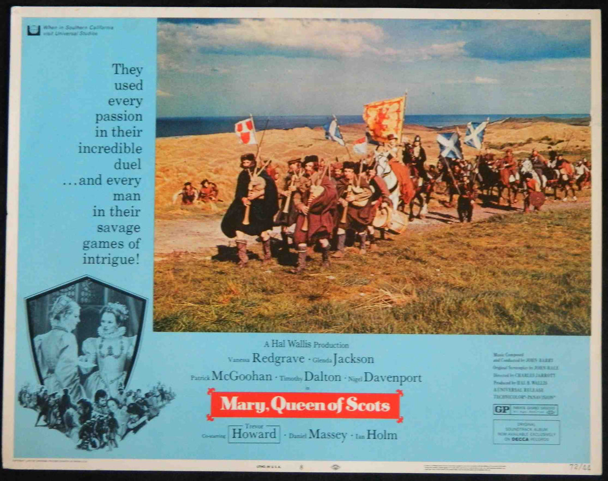 MARY QUEEN OF SCOTS (8) (1972) — Original Australian Lobby Card