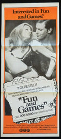 FUN AND GAMES (1973)— Original Australian daybill movie poster.