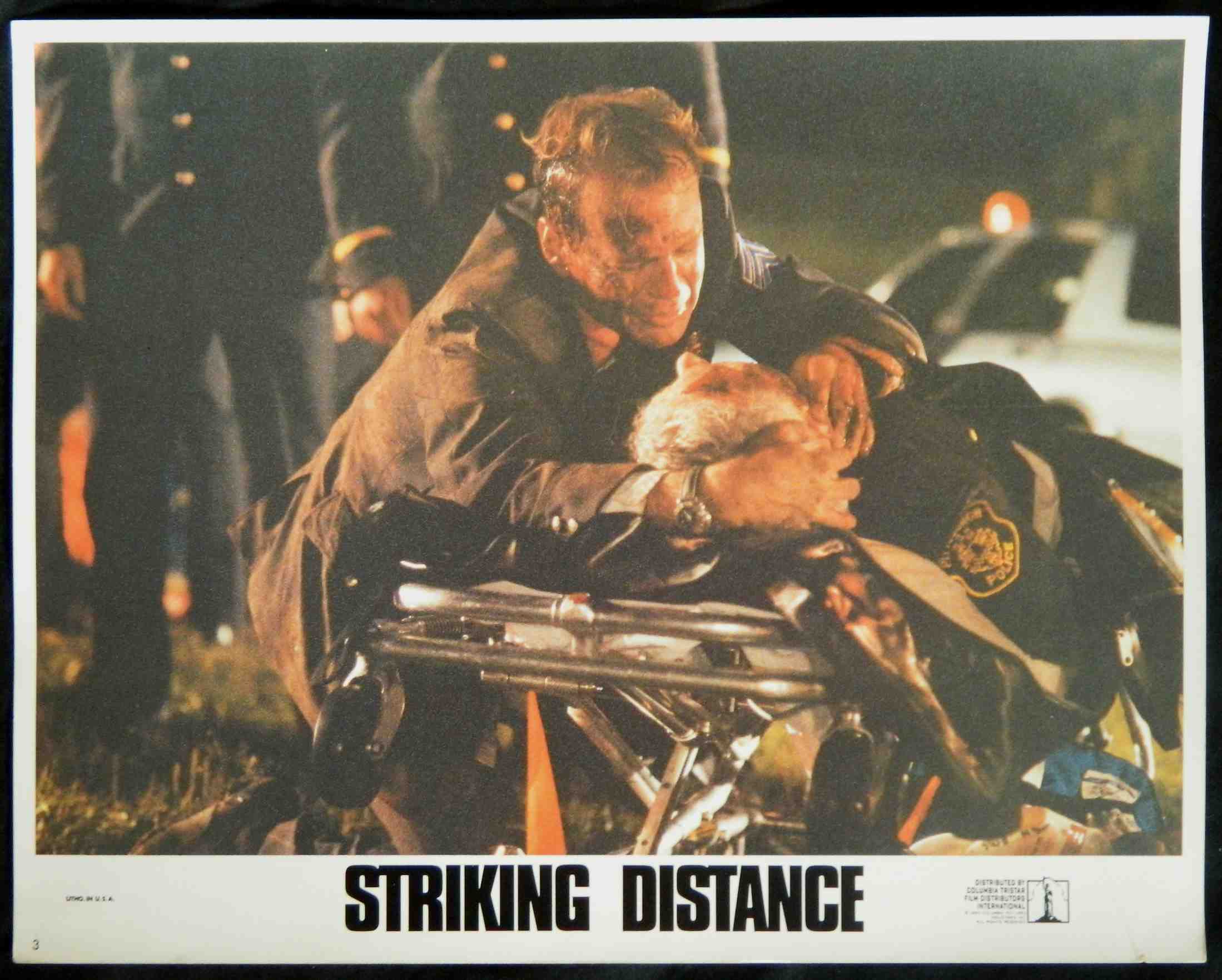 STRIKING DISTANCE (3) (1993) — Original Australian Lobby Card