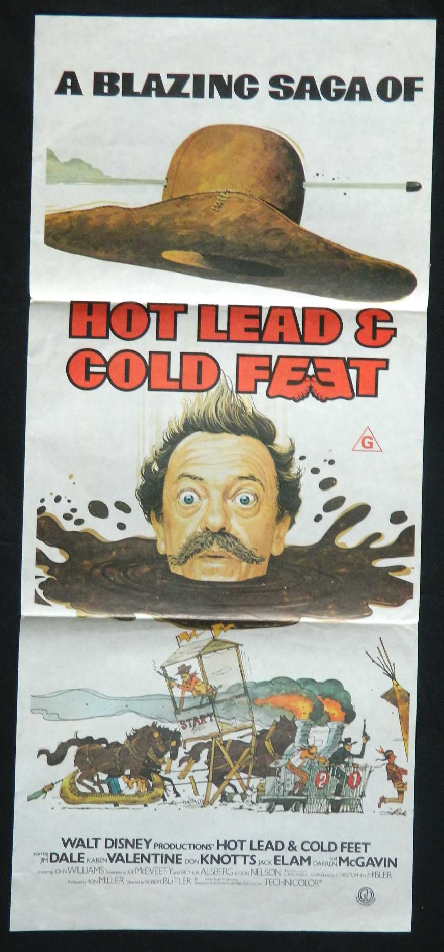 HOT LEAD COLD FEET (1978)— Original Australian daybill movie poster.