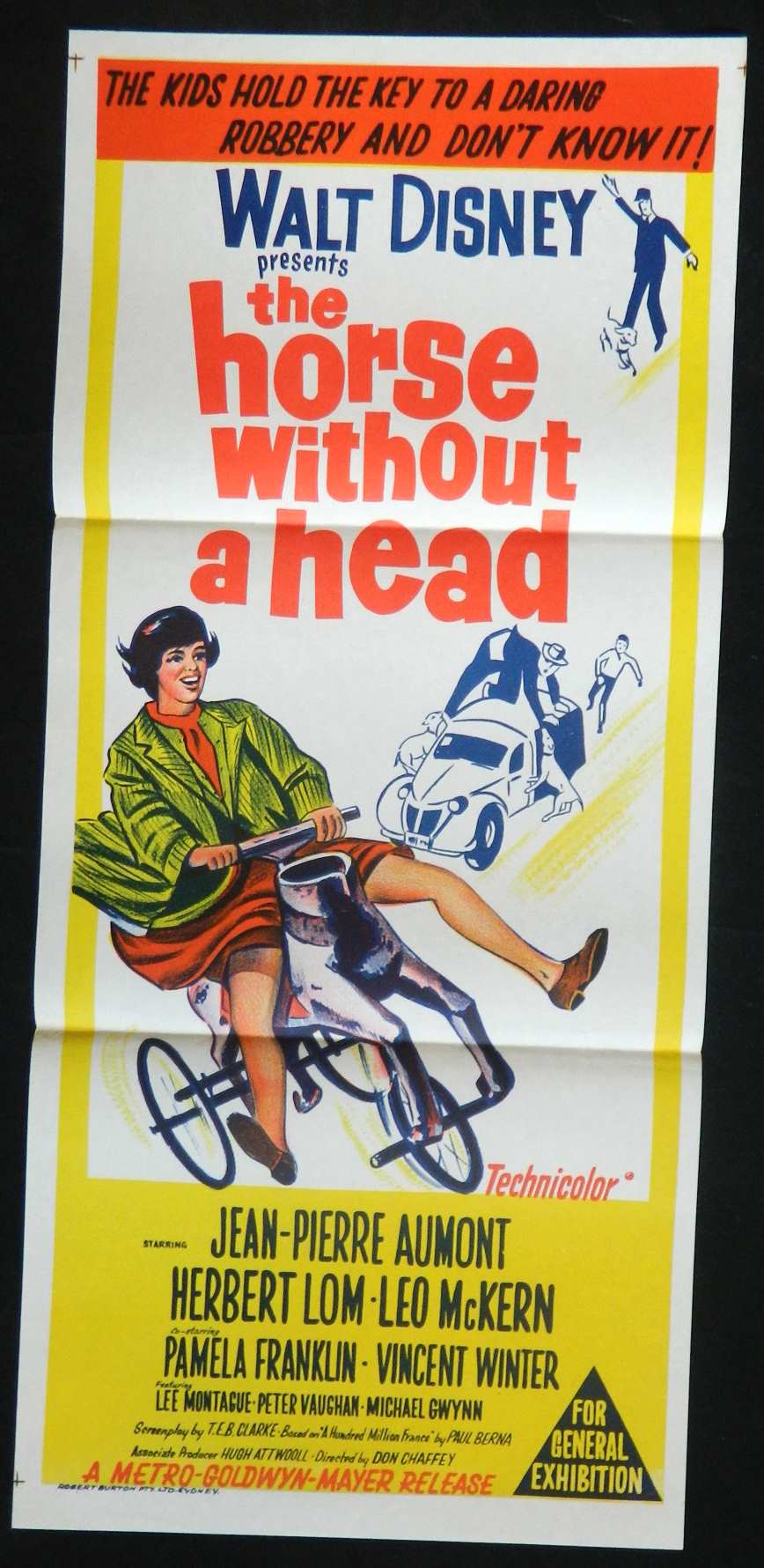 HORSE WITHOUT A HEAD   (1962)— Original Australian daybill movie poster.
