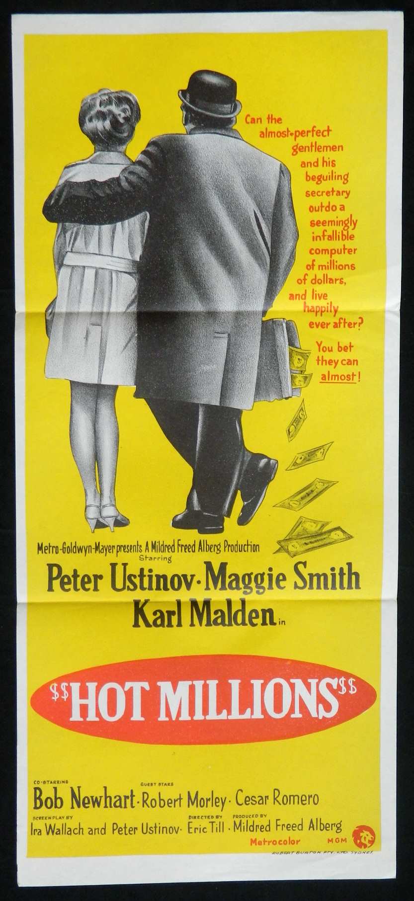 HOT MILLIONS   (1968)— Original Australian daybill movie poster.
