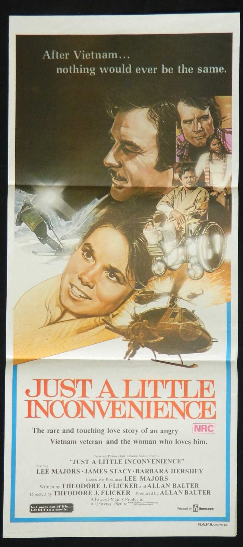 JUST A LITTLE INCONVENIENCE (1975) — Original Australian daybill movie poster
