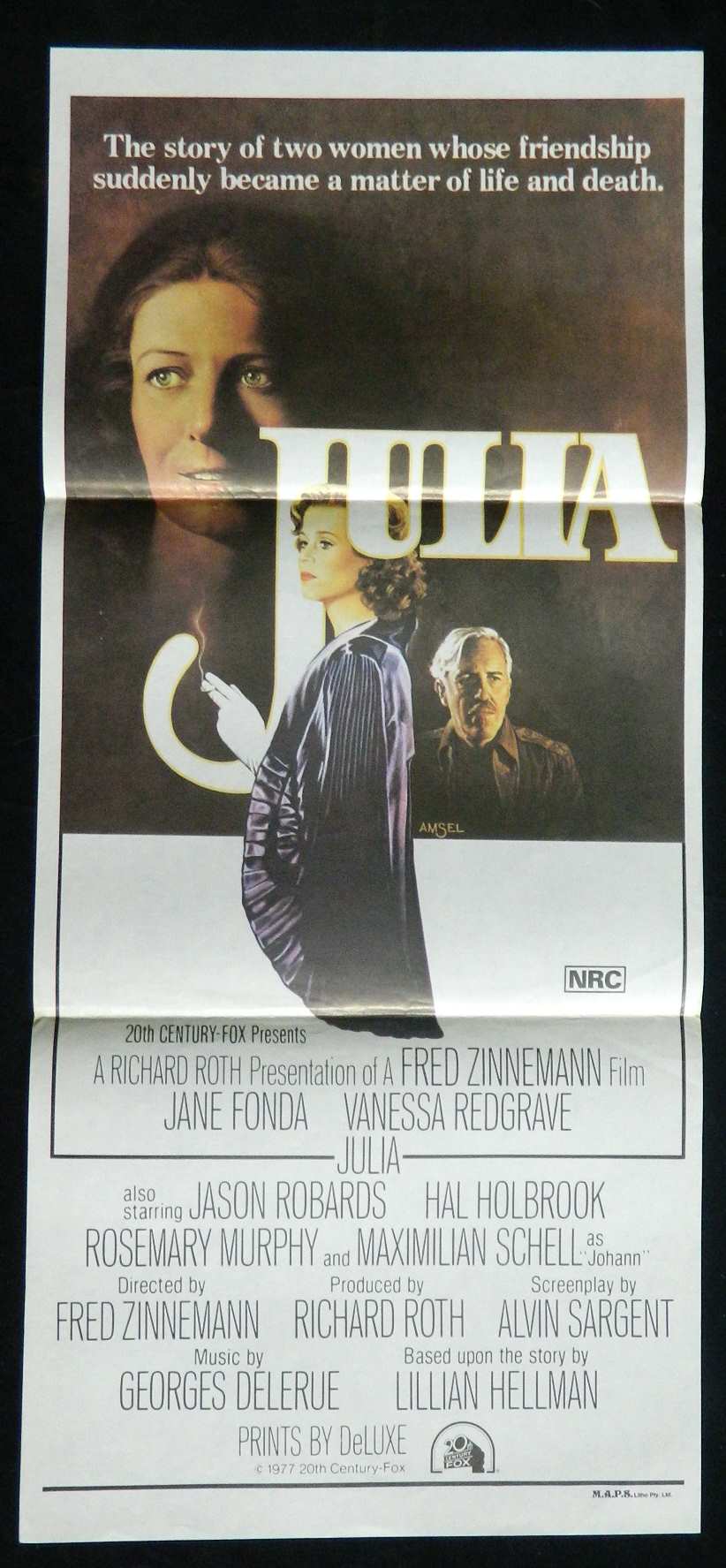 JULIA  (1977)— Original Australian daybill movie poster.