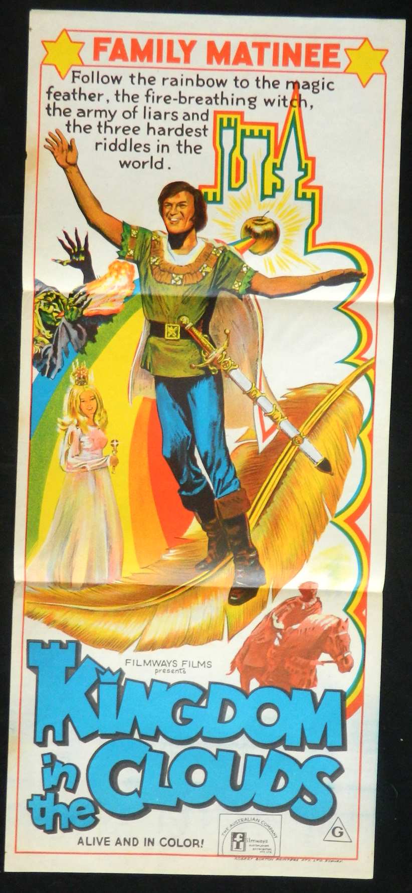 KINGDOM IN THE CLOUDS (1974) — Original Australian daybill movie poster.