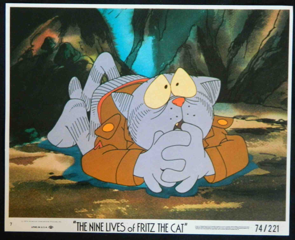 NINE LIVES OF FRITZ THE CAT (7) (1974) — Original Australian Lobby Card
