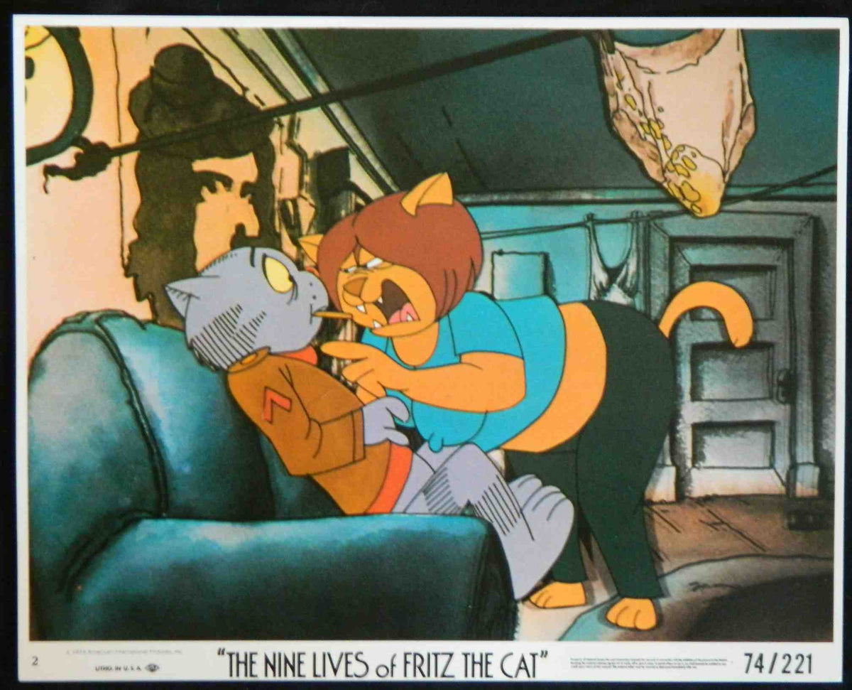 NINE LIVES OF FRITZ THE CAT (6) (1974) — Original Australian Lobby Card