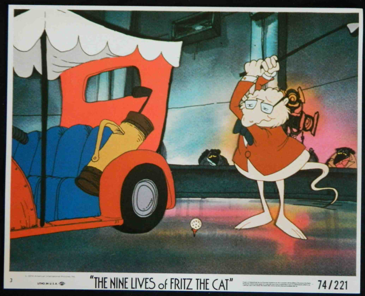 NINE LIVES OF FRITZ THE CAT (5) (1974) — Original Australian Lobby Card