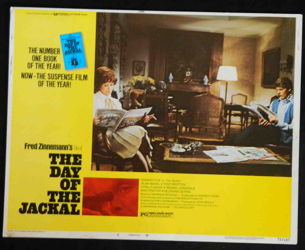 THE DAY OF THE JACKAL (4)(1973) — Original Australian Lobby Card
