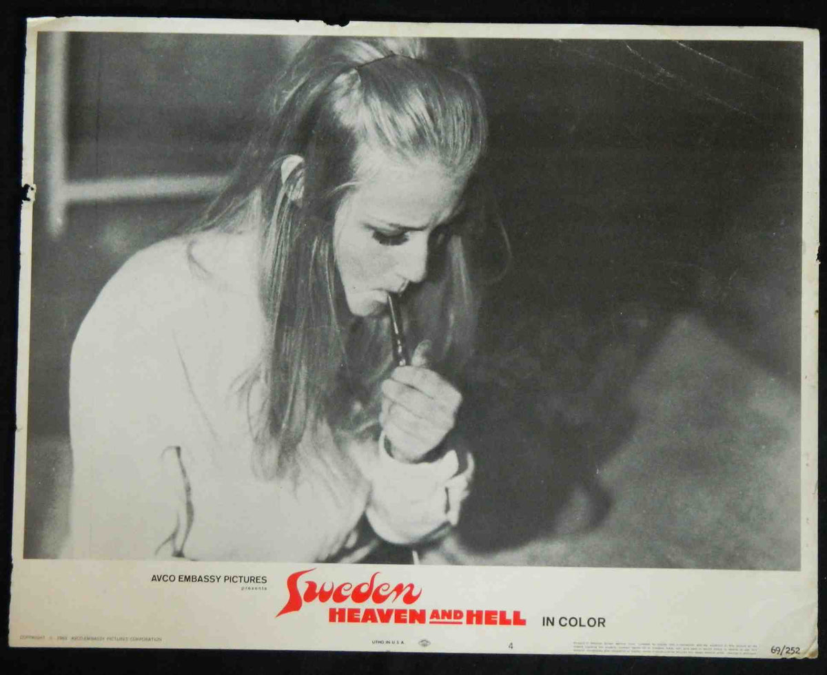 SWEDEN HEAVEN AND HELL (4) (1968) — Original Australian Lobby Card