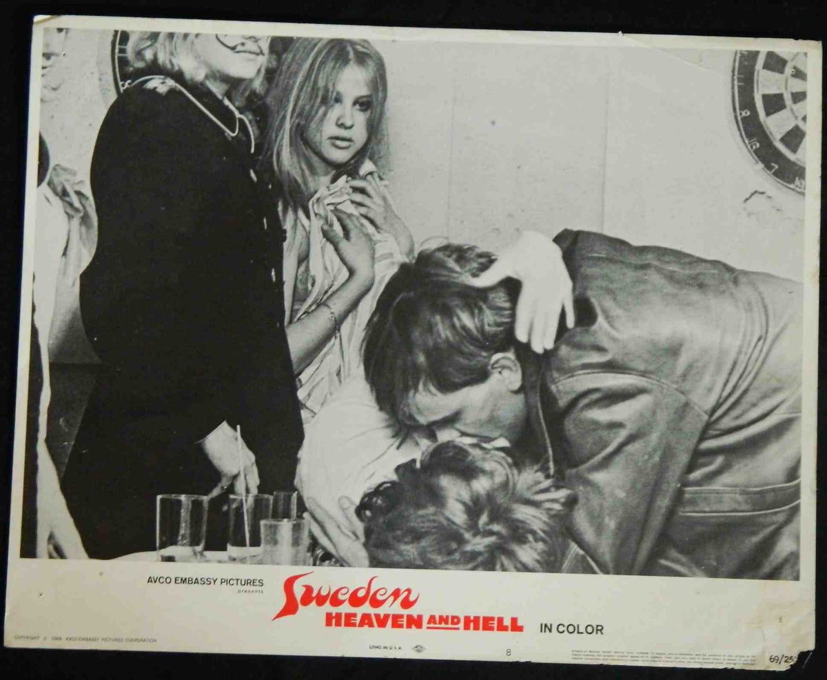 SWEDEN HEAVEN AND HELL (8) (1968) — Original Australian Lobby Card