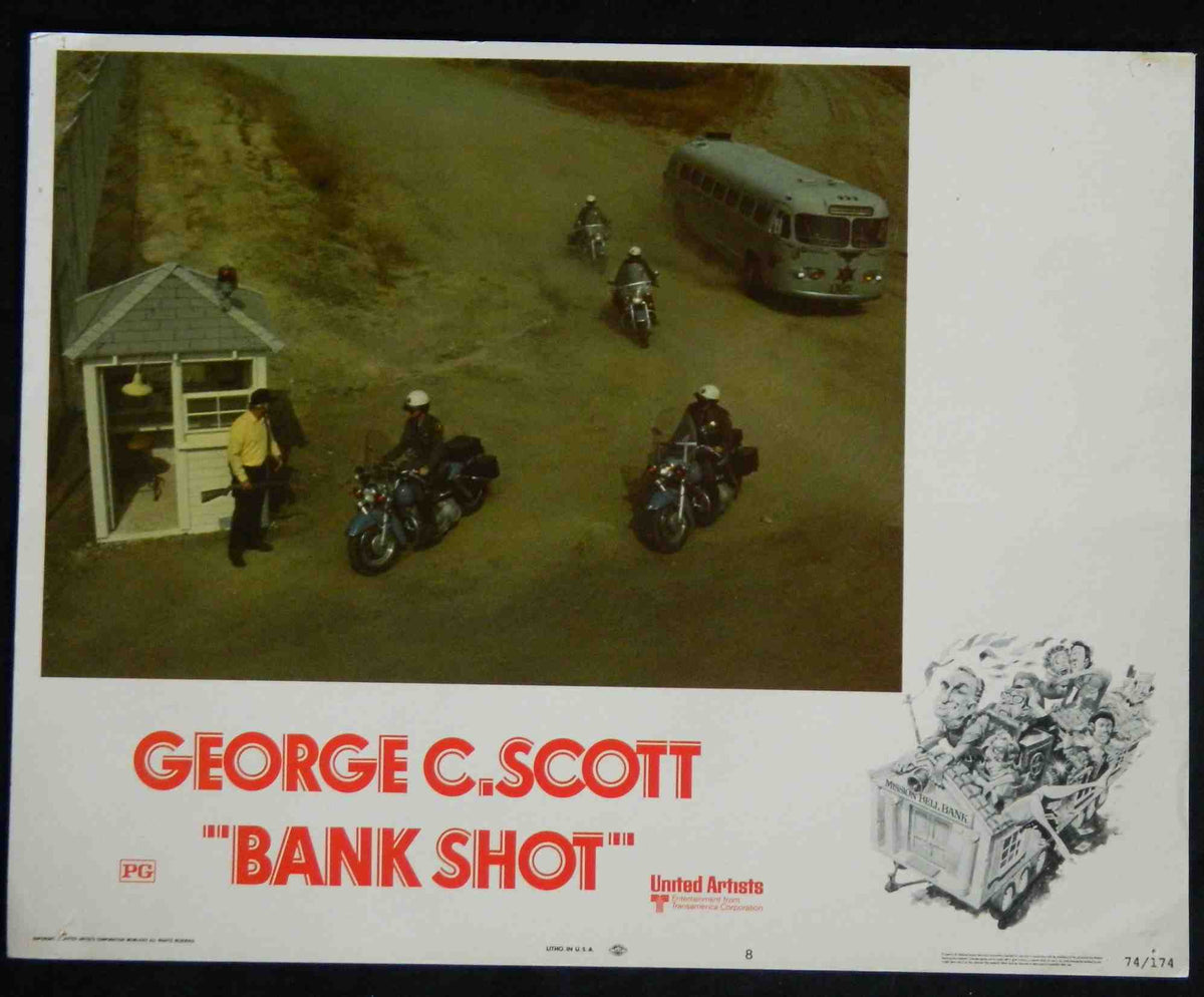 BANK SHOT (8) (1974) — Original Australian Lobby Card