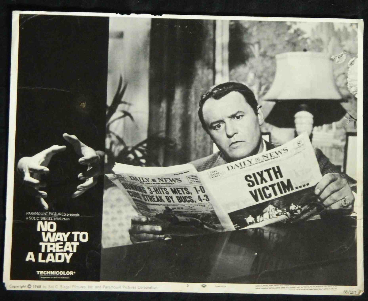 NO WAY TO TREAT A LADY (2)(1968)  — Original Australian Lobby Card