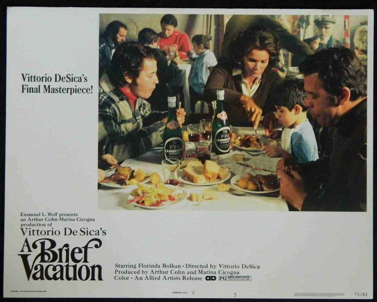 A BRIEF VACATION (5)(1975) — Original Australian Lobby Card