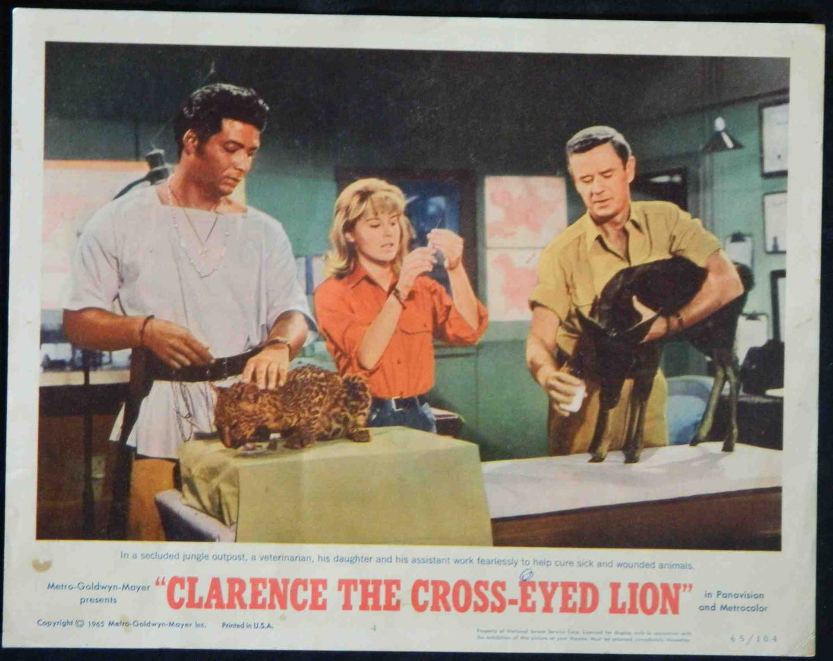 CLARENCE THE CROSSEYED LION (4)(1965) — Original Australian Lobby Card