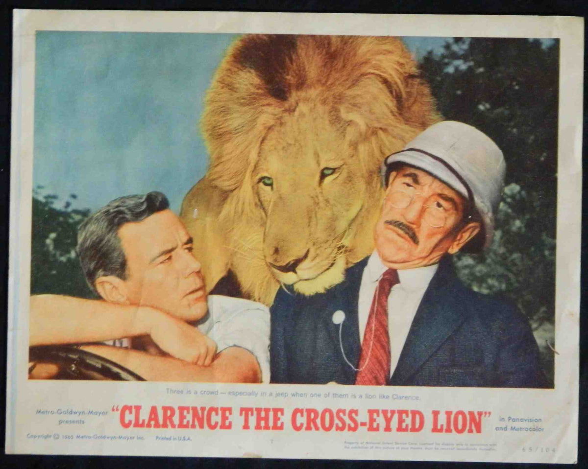 CLARENCE THE CROSSEYED LION (7)(1965) — Original Australian Lobby Card