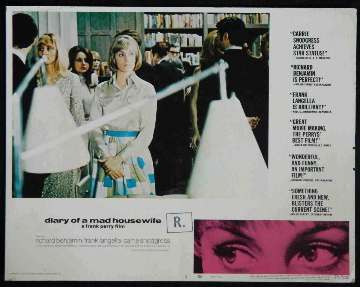 DIARY OF A MAD HOUSEWIFE (3) (1970) — Original Australian Lobby Card