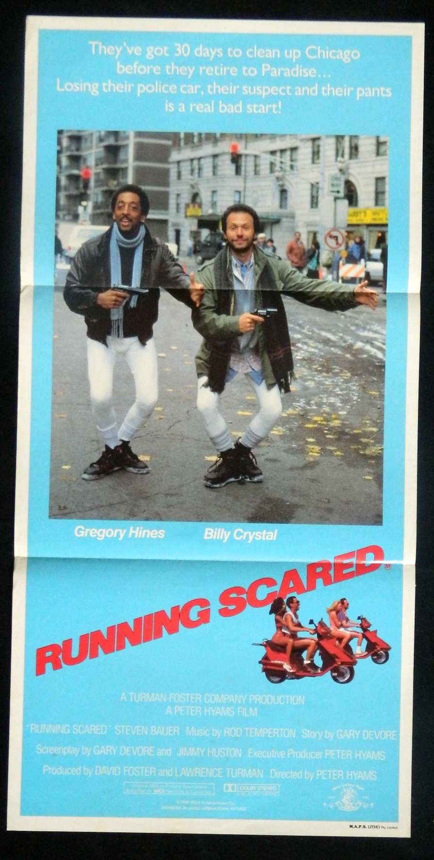 RUNNING SCARED (1978) — Original Australian daybill movie poster