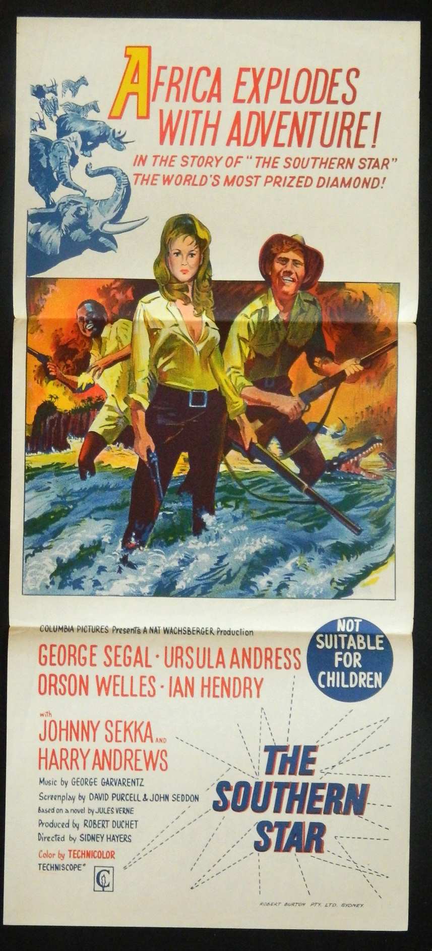 THE SOUTHERN STAR (1969) — Original Australian daybill movie poster