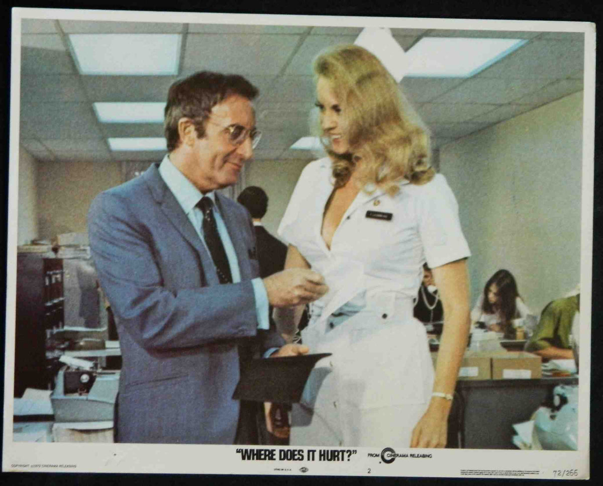 WHERE DOES IT HURT ? (2) (1972) — Original Australian Lobby Card