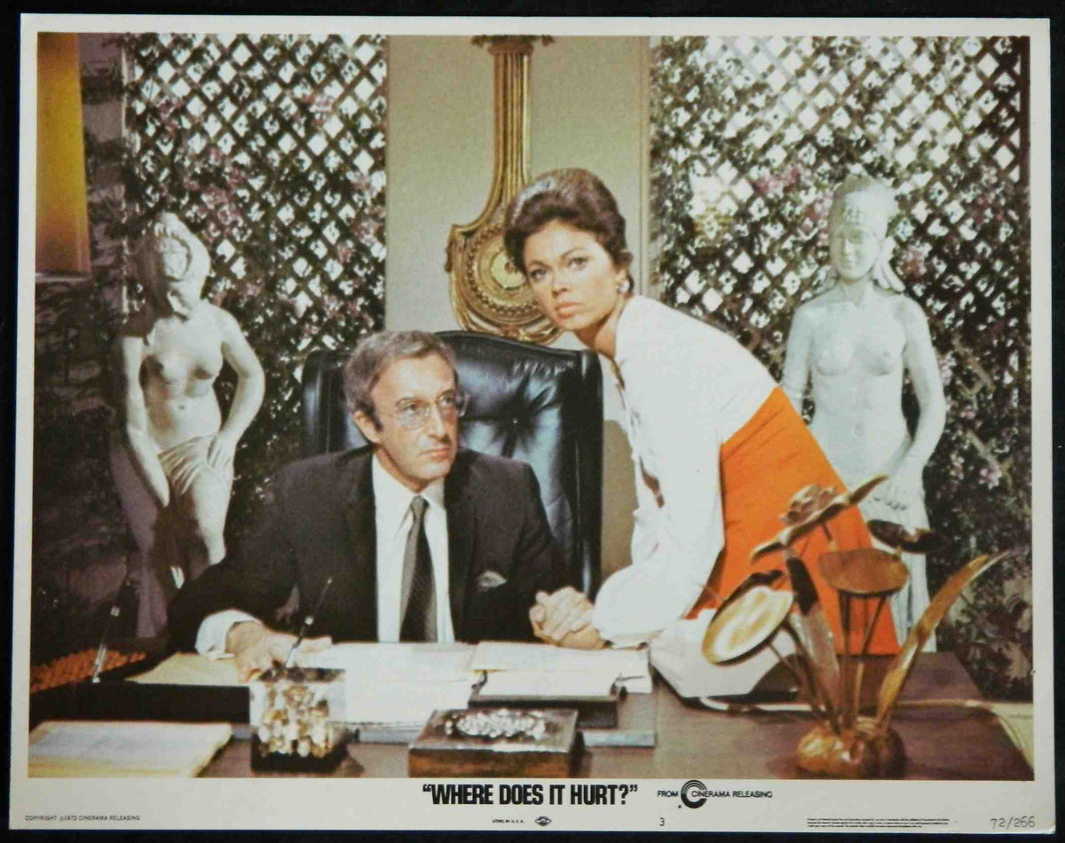 WHERE DOES IT HURT ? (3) (1972) — Original Australian Lobby Card