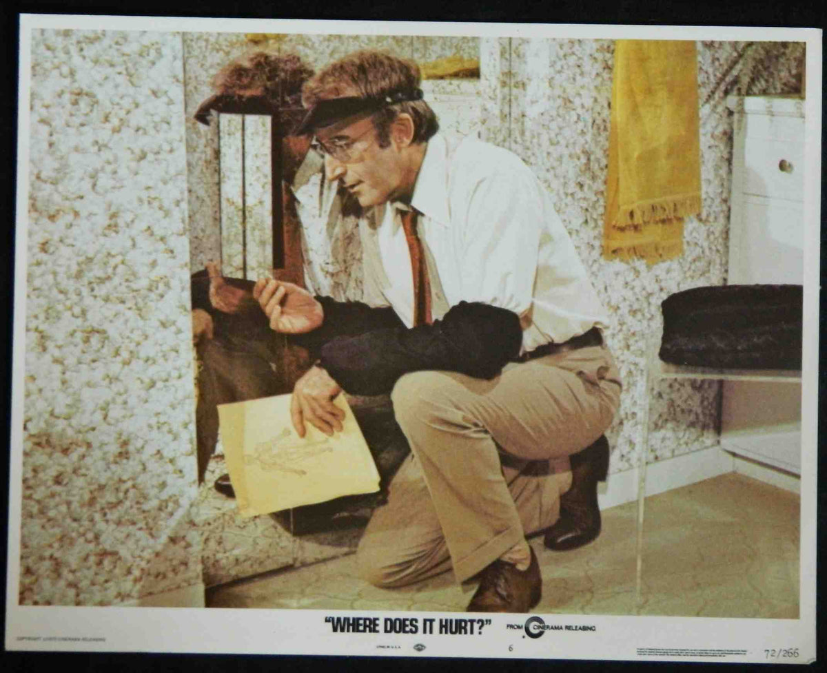 WHERE DOES IT HURT ? (6) (1972) — Original Australian Lobby Card