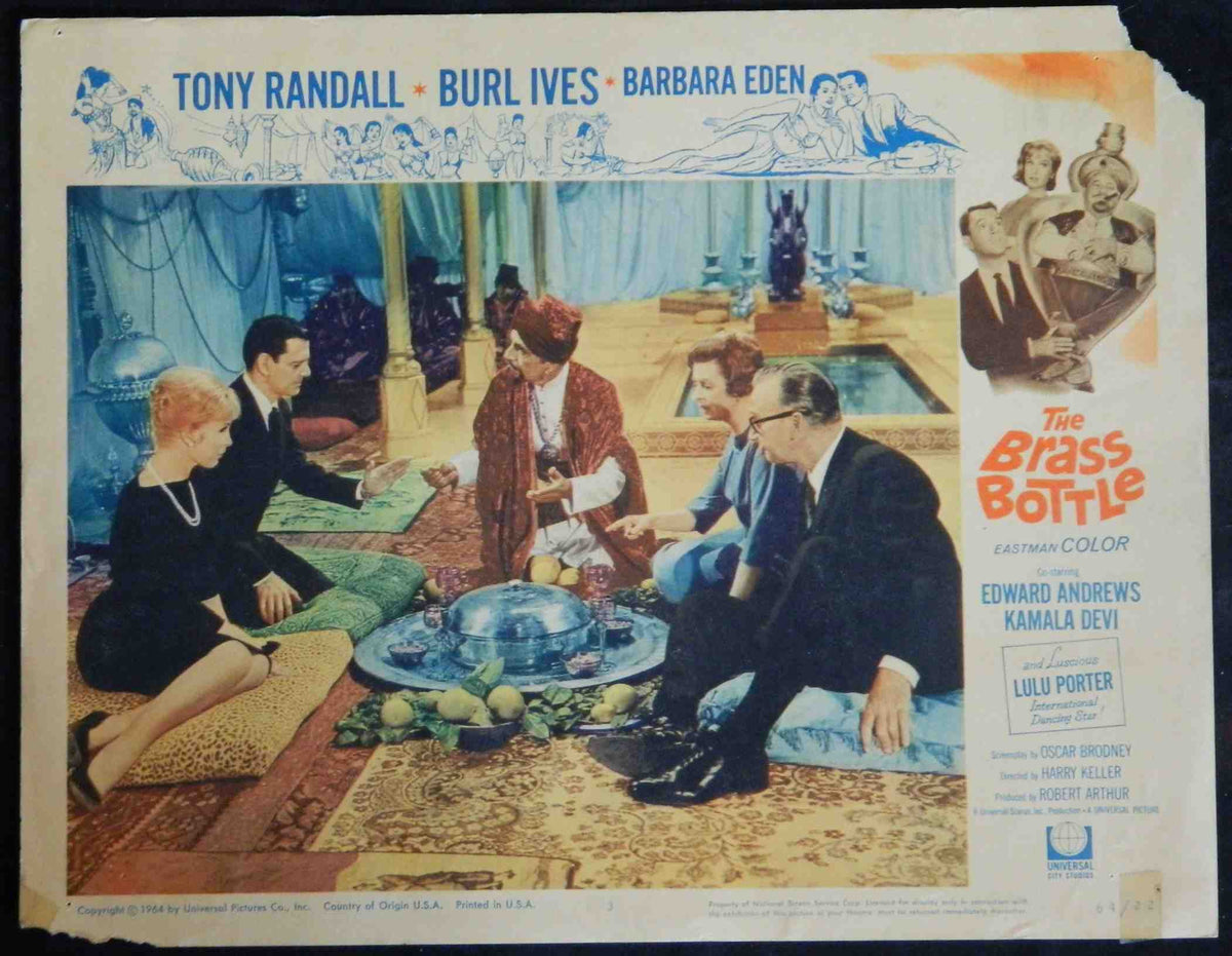 THE BRASS BOTTLE (3) (1964) — Original Australian Lobby Card