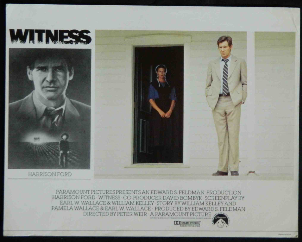 WITNESS (1985) — Original Australian Lobby Card