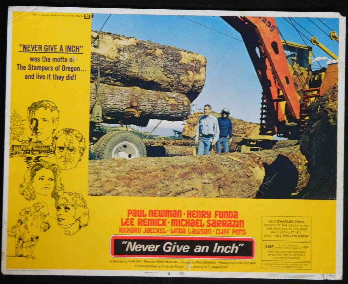 NEVER GIVE AN INCH (8)(1971) — Original Australian Lobby Card