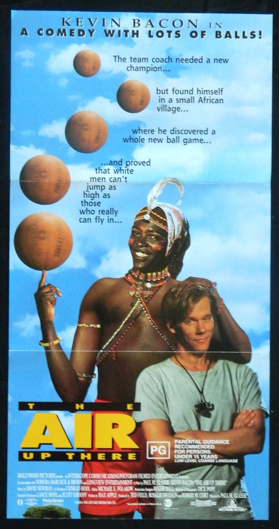 THE AIR UP THERE  (1994) — Original Australian daybill movie poster
