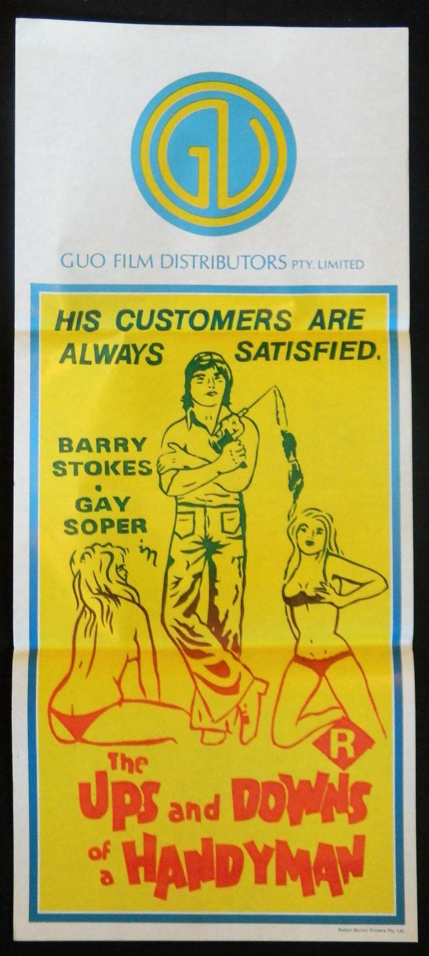 UPS AND DOWNS OF A  HANDYMAN  (1975) — Original Australian daybill movie poster