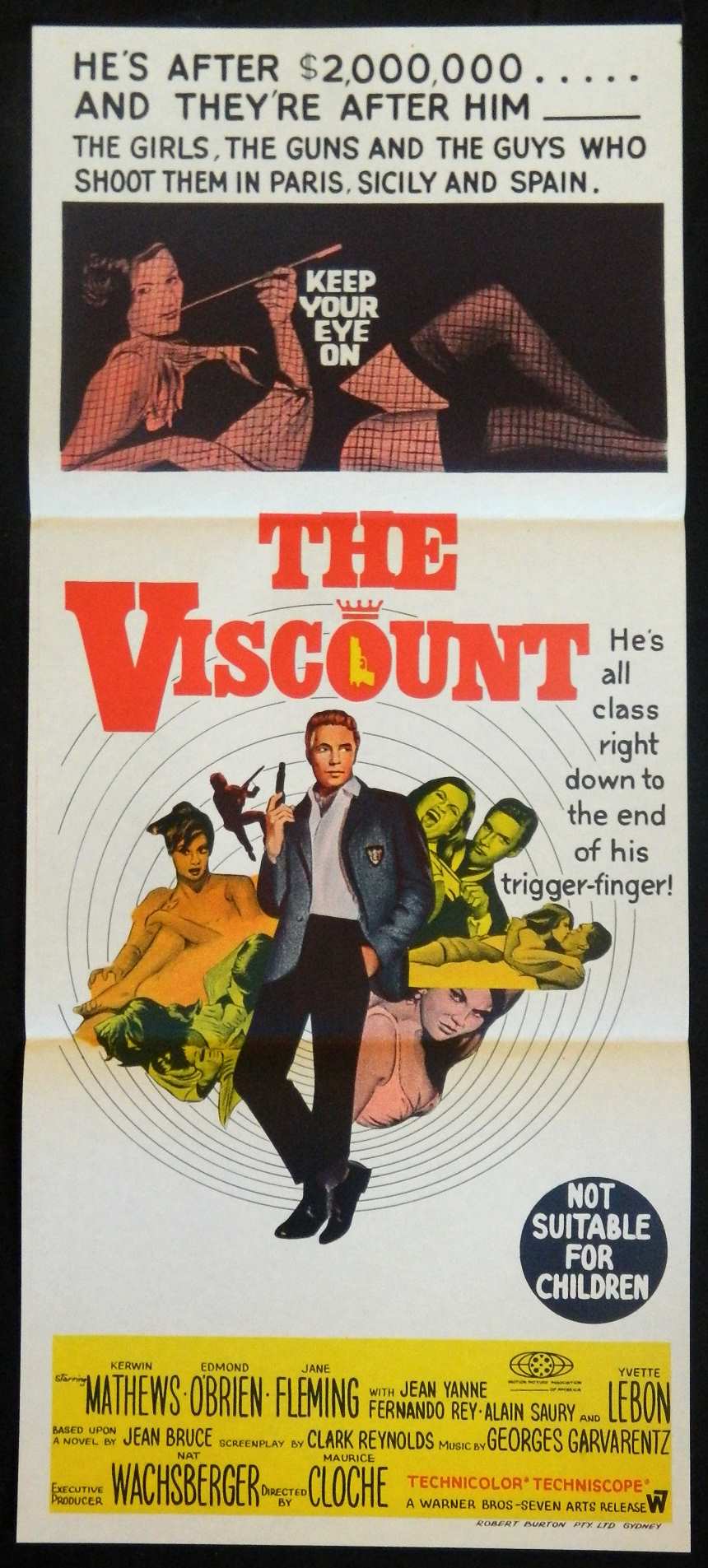 THE VICOUNT (1967) — Original Australian daybill movie poster