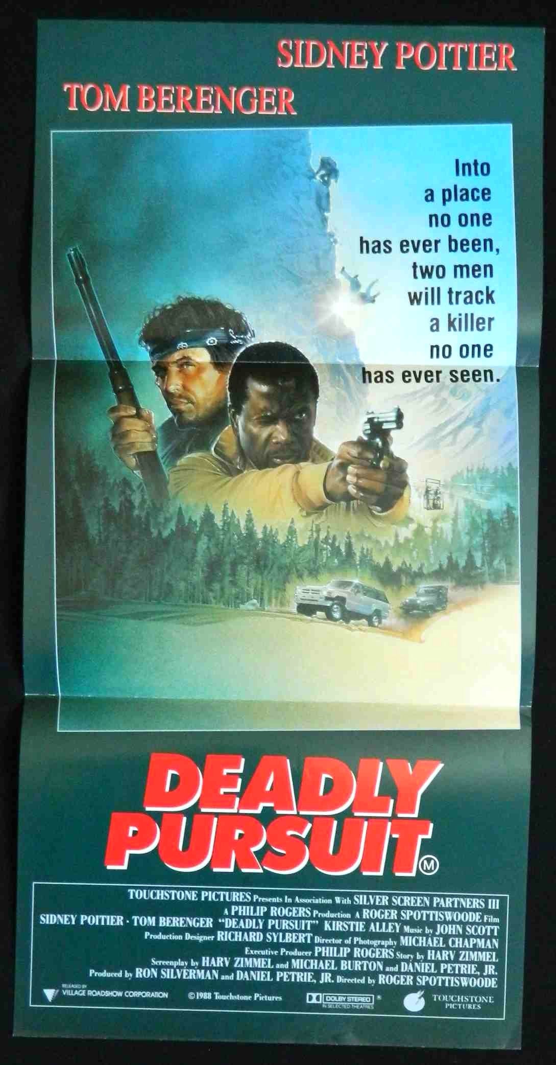 DEADLY PURSUIT  (1988)— Original Australian daybill movie poster.