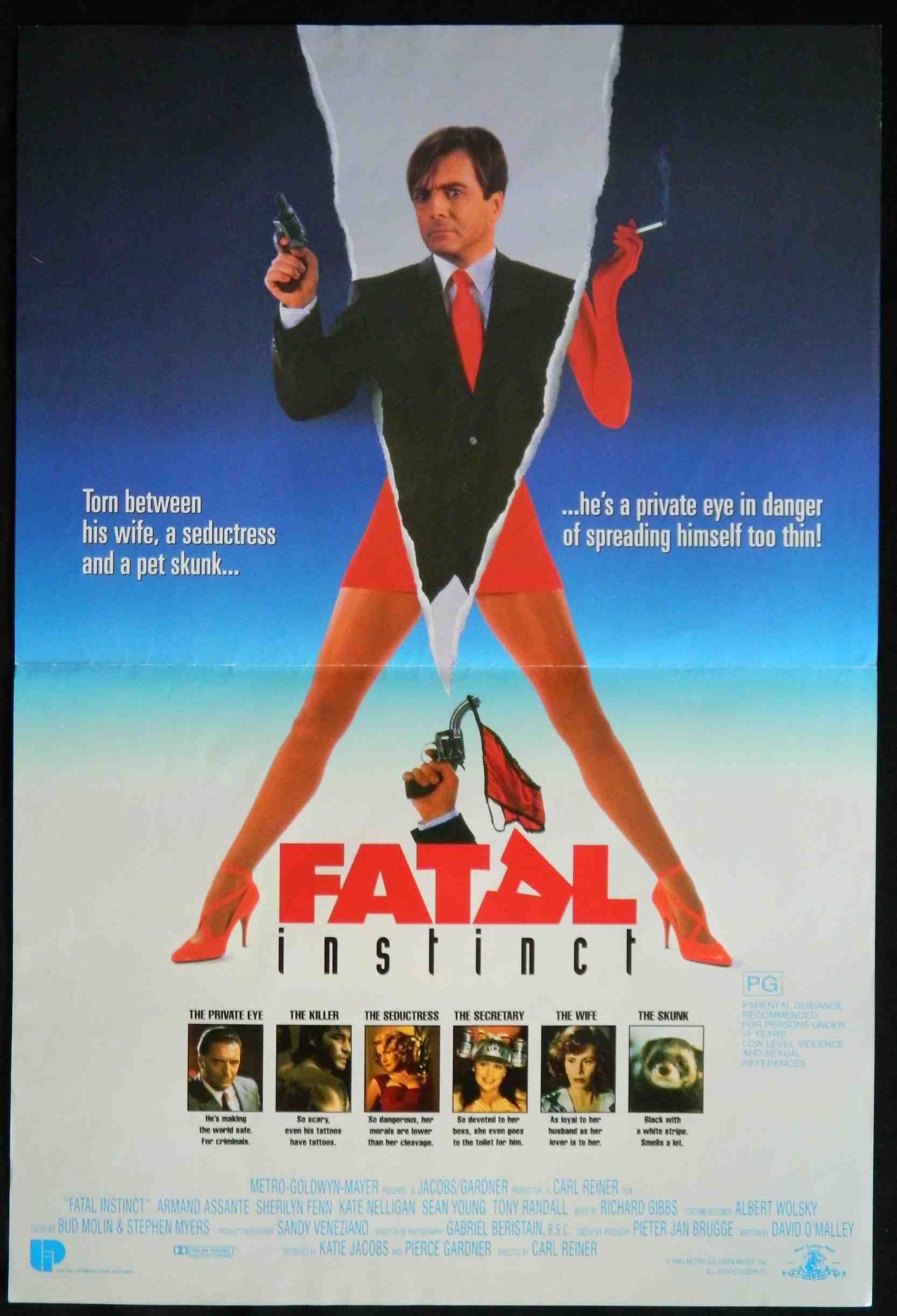 FATAL INSTINCT (1993) — Original Australian daybill movie poster