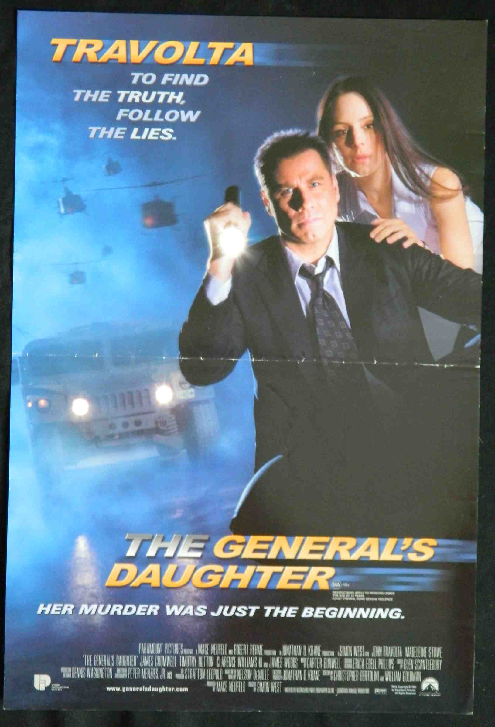 THE GENERALS DAUGHTER (1999) — Original Australian daybill movie poster