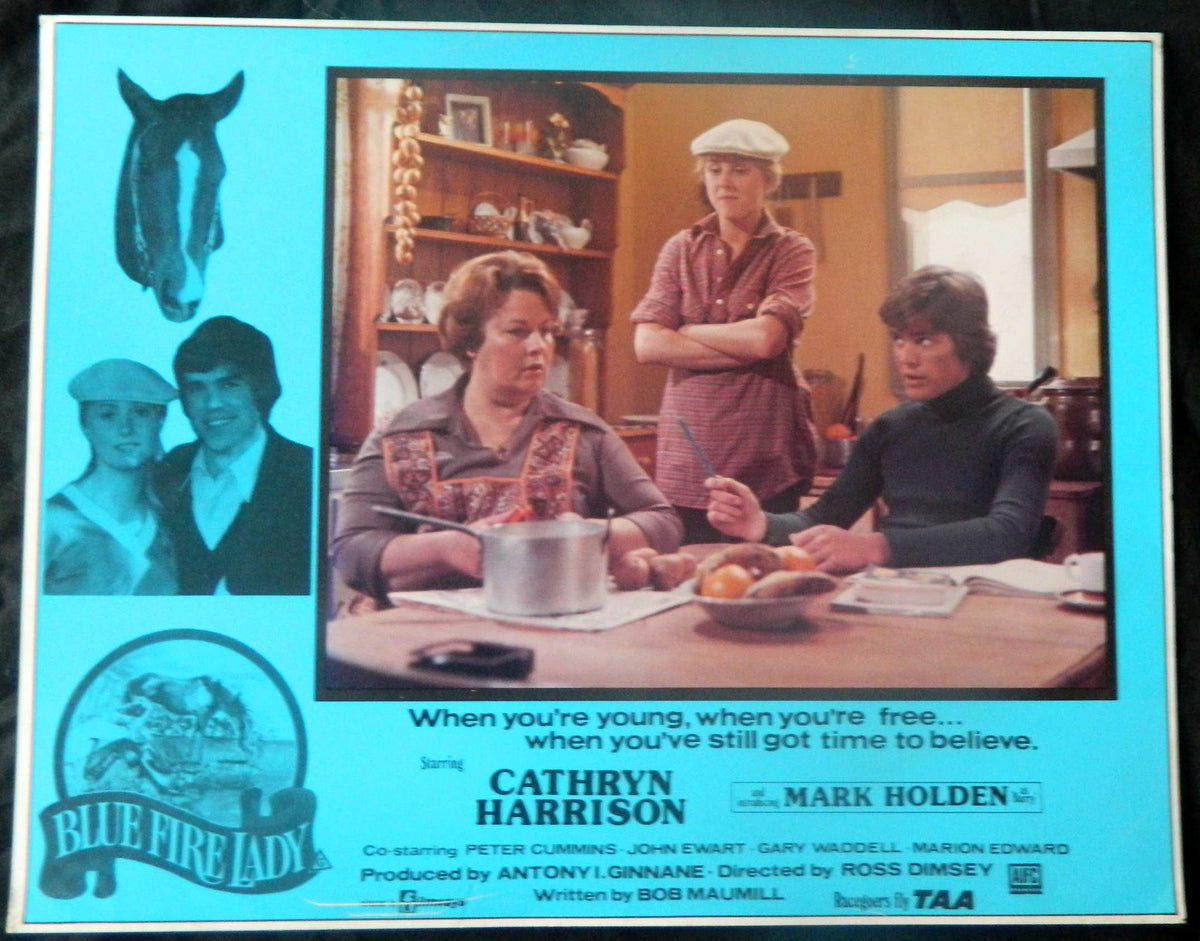 BLUE FIRE LADY (3)(1977) — Original Australian Lobby Card