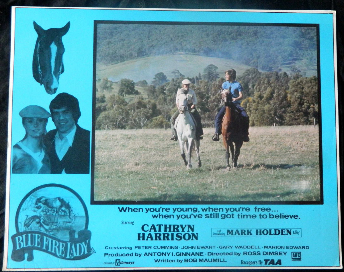 BLUE FIRE LADY (4)(1977) — Original Australian Lobby Card