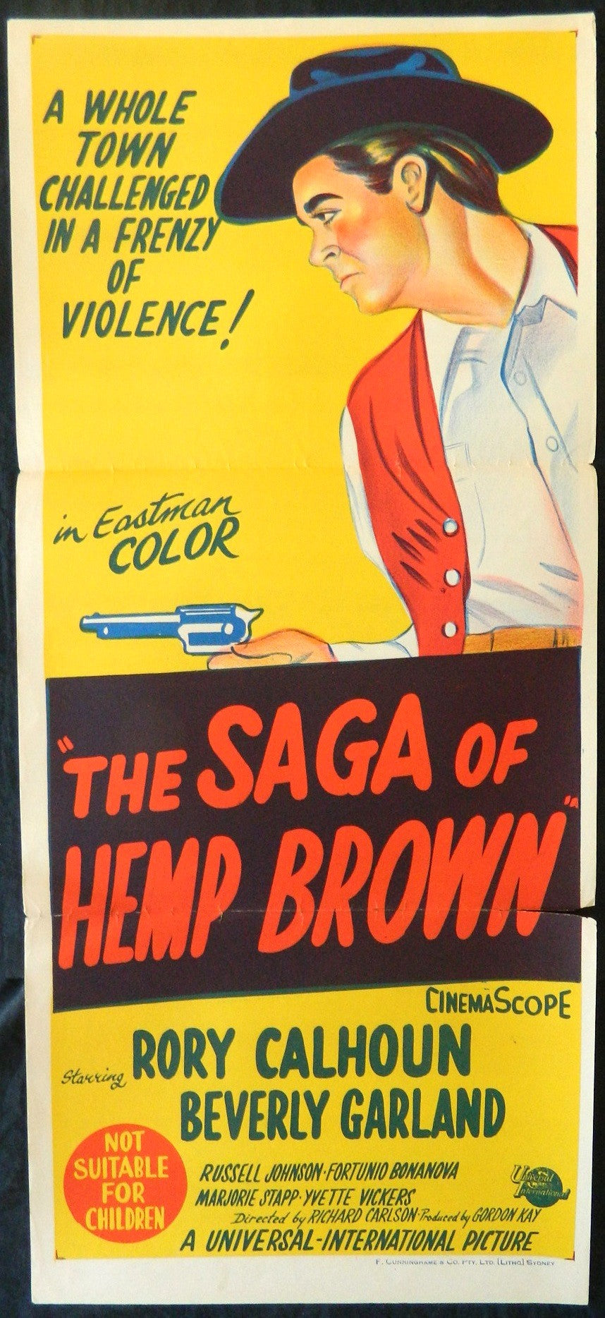 SAGA OF HEMP BROWN (1958) — Original Australian daybill movie poster