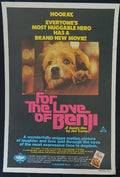 FOR THE LOVE OF BENJI (1977)— Original Australian one sheet movie poster