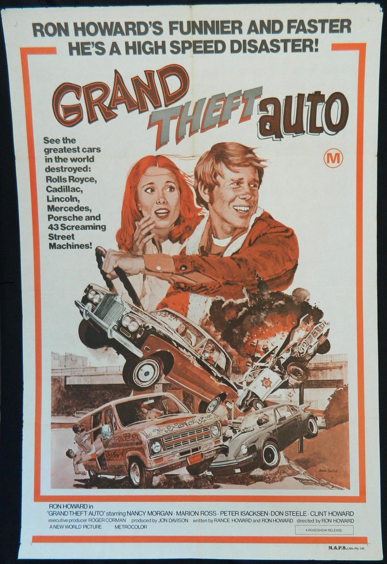 GRAND THEFT AUTO (1986)— Original Australian one sheet movie poster