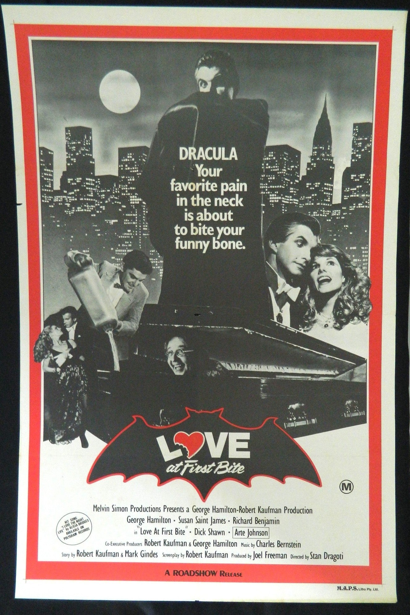 LOVE AT FIRST BITE  (1979)— Original Australian one sheet movie poster