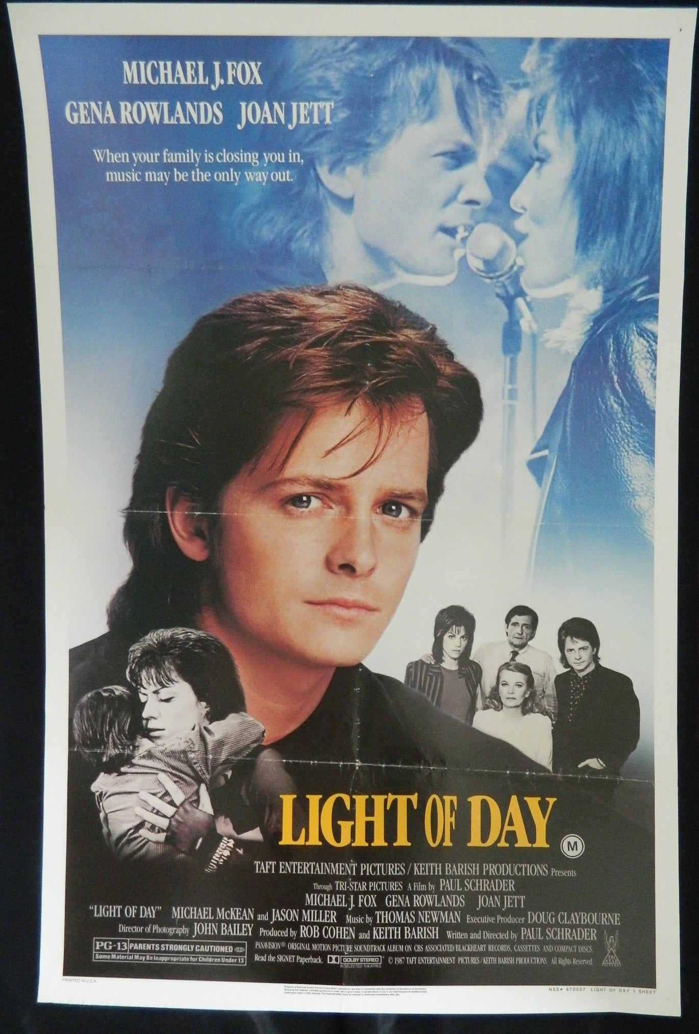 LIGHT OF DAY (1987) — Original Australian one sheet movie poster