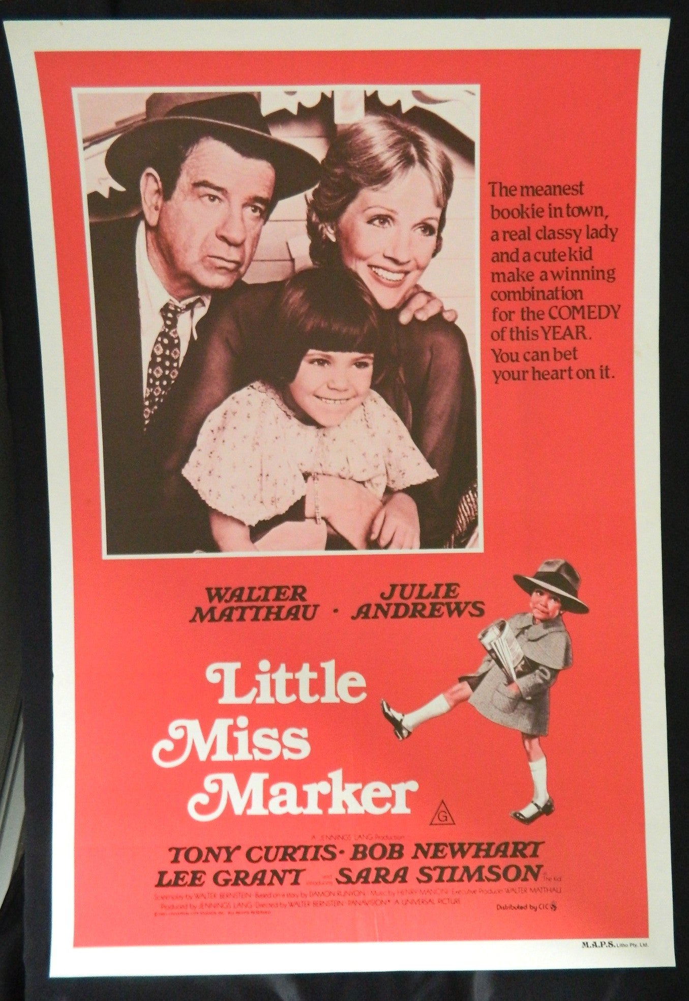 LITTLE MISS MARKER (1980)— Original Australian one sheet movie poster