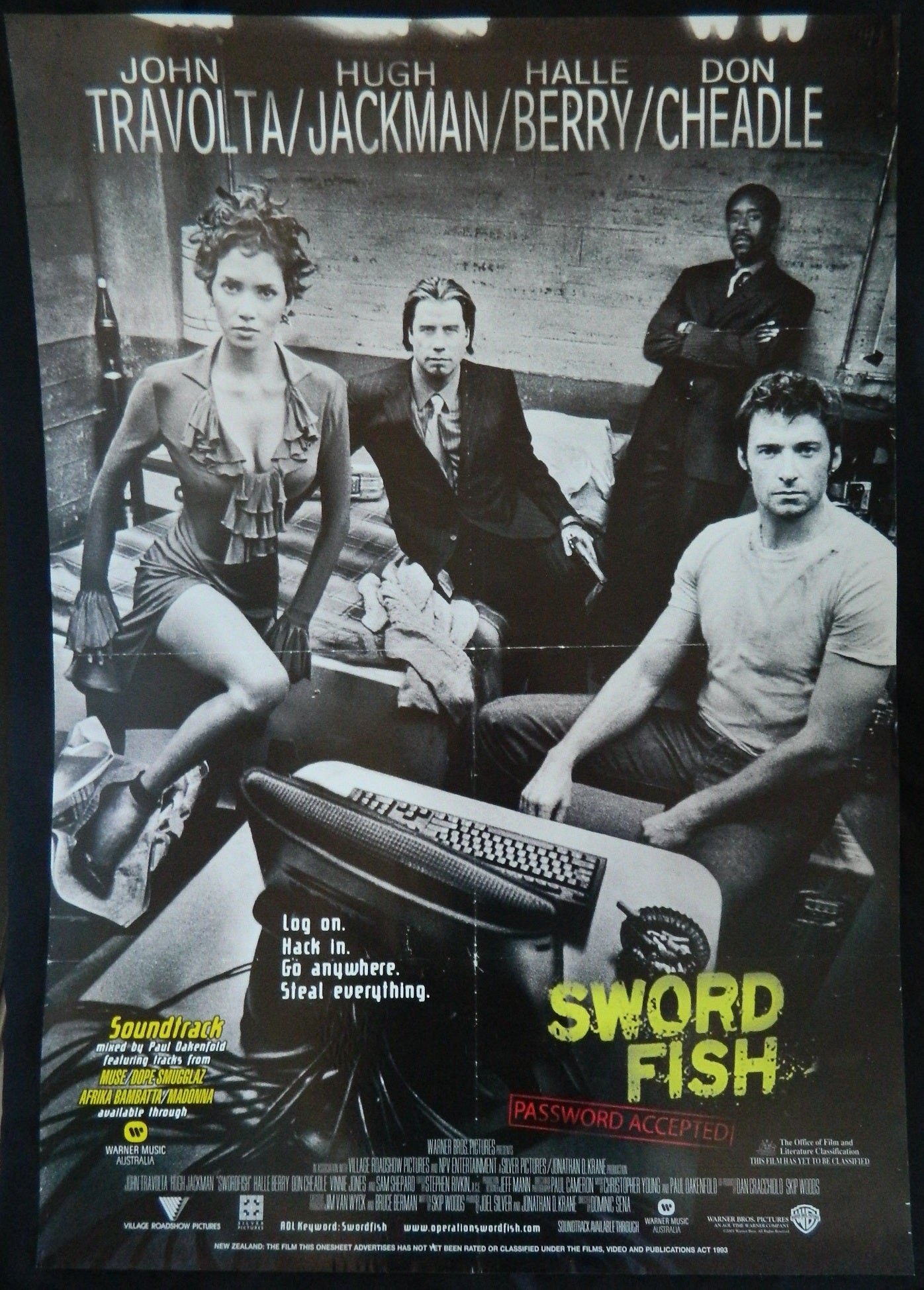 SWORDFISH  (2001)— Original Australian one sheet movie poster