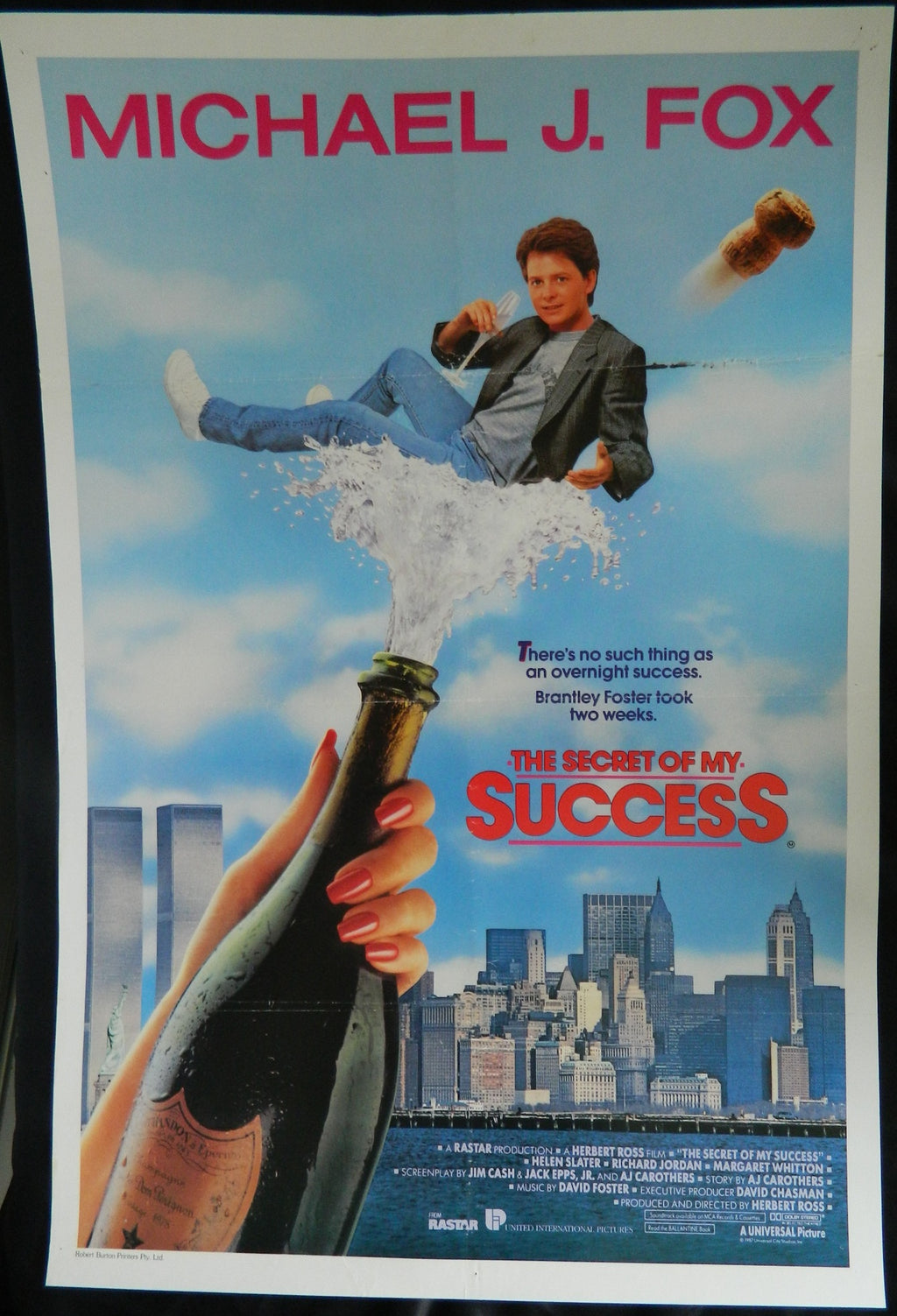 SECRET OF MY SUCCESS (1987)— Original Australian one sheet movie poster.