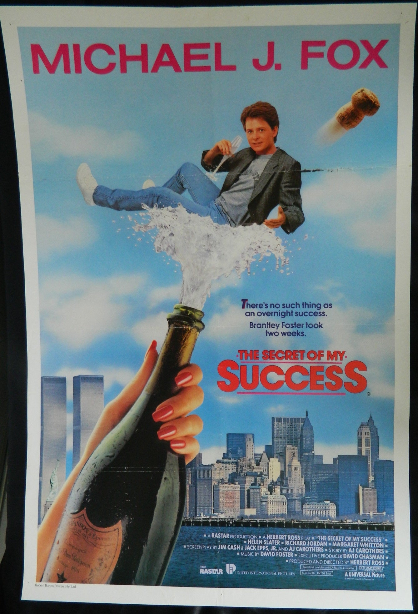 SECRET OF MY SUCCESS (1987)— Original Australian one sheet movie poster.