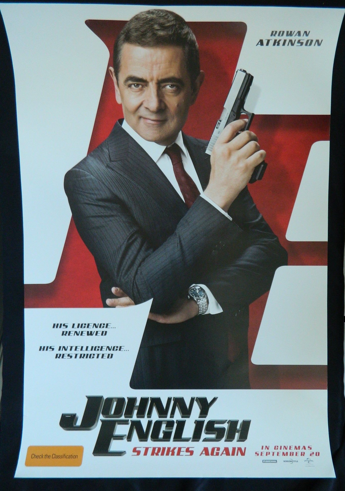 JOHNNY ENGLISH (2003)— Original Australian one sheet movie poster.