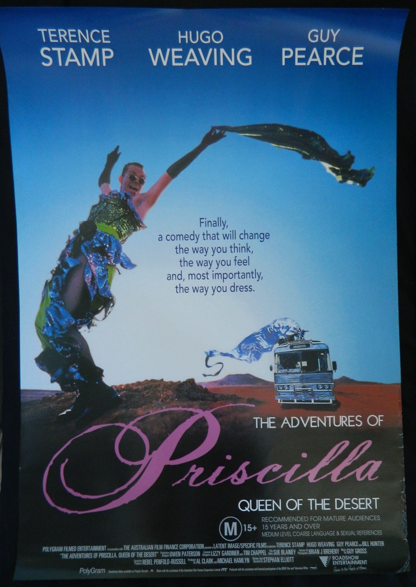 PRICILLA QUEEN OF THE DESERT (1994)— Original Australian one sheet movie poster.