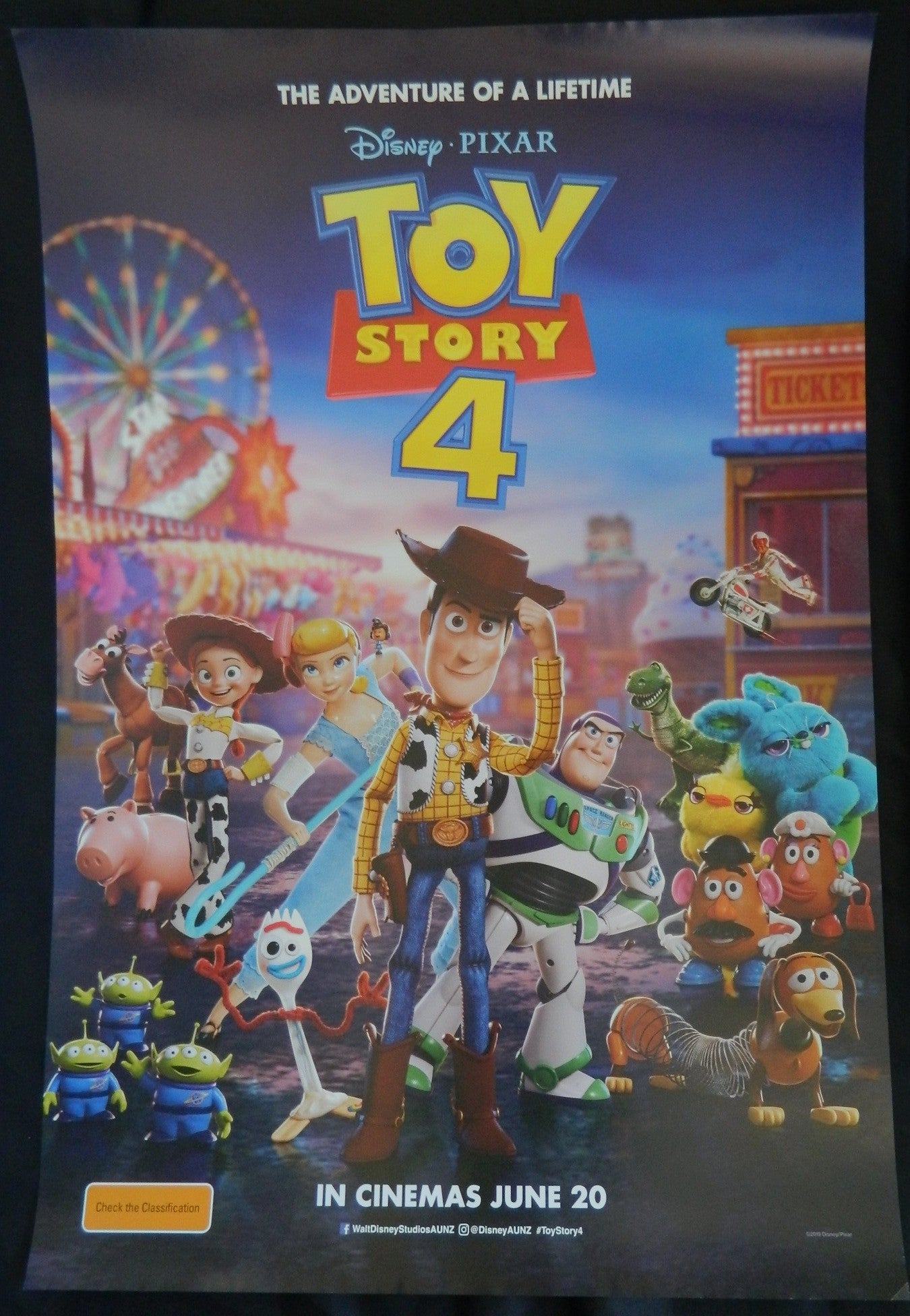 TOY STORY 4  (2019)— Original Australian one sheet movie poster.
